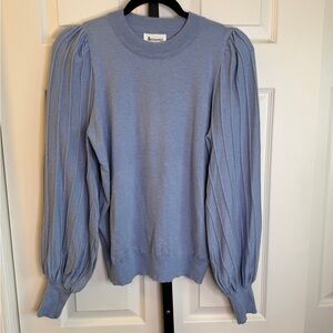 &merci Women's Blue Balloon Sleeve Sweater, size Medium, NWT